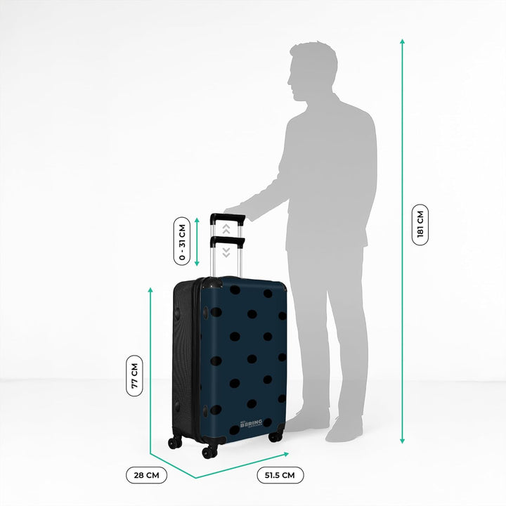 NoBoringSuitcases.com® Koffer XL Gross 77x51.5x28 cm Reisekoffer mit 4 Rollen Leicht Trolley Hartsch