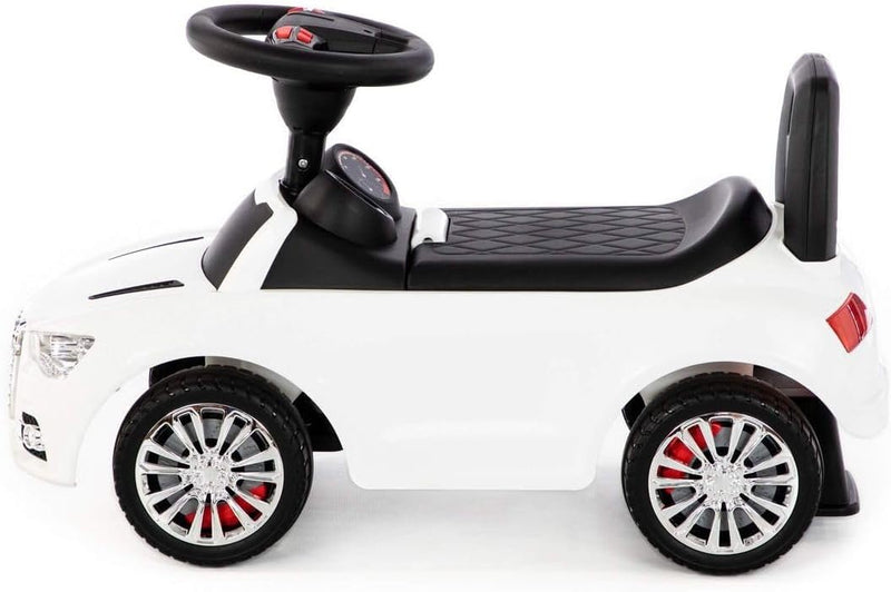 Polesie Rutscher Supercar No2 Weiss, geeignet ab 1 Jahr I Modernes Design I Soundmodul I Aufbewahrun
