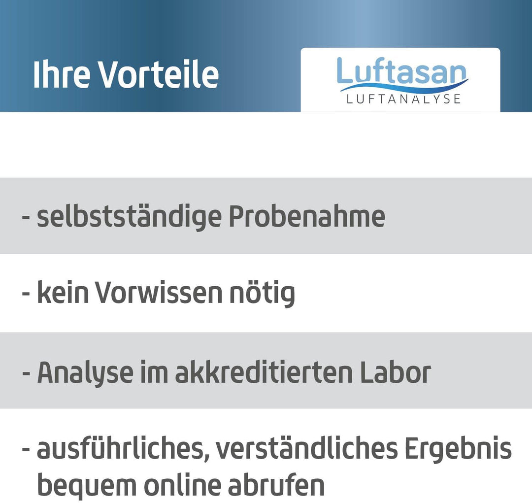 Luftasan Asbest Test Maxi – professionelle Asbest-Analyse Einer Staubprobe oder Materialprobe – gemä