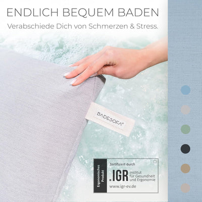 BADESOFA® Badewannen-Sitzkissen | Revolutionärer Komfort für Badewanne, Dusche & Whirpool | Waschbar