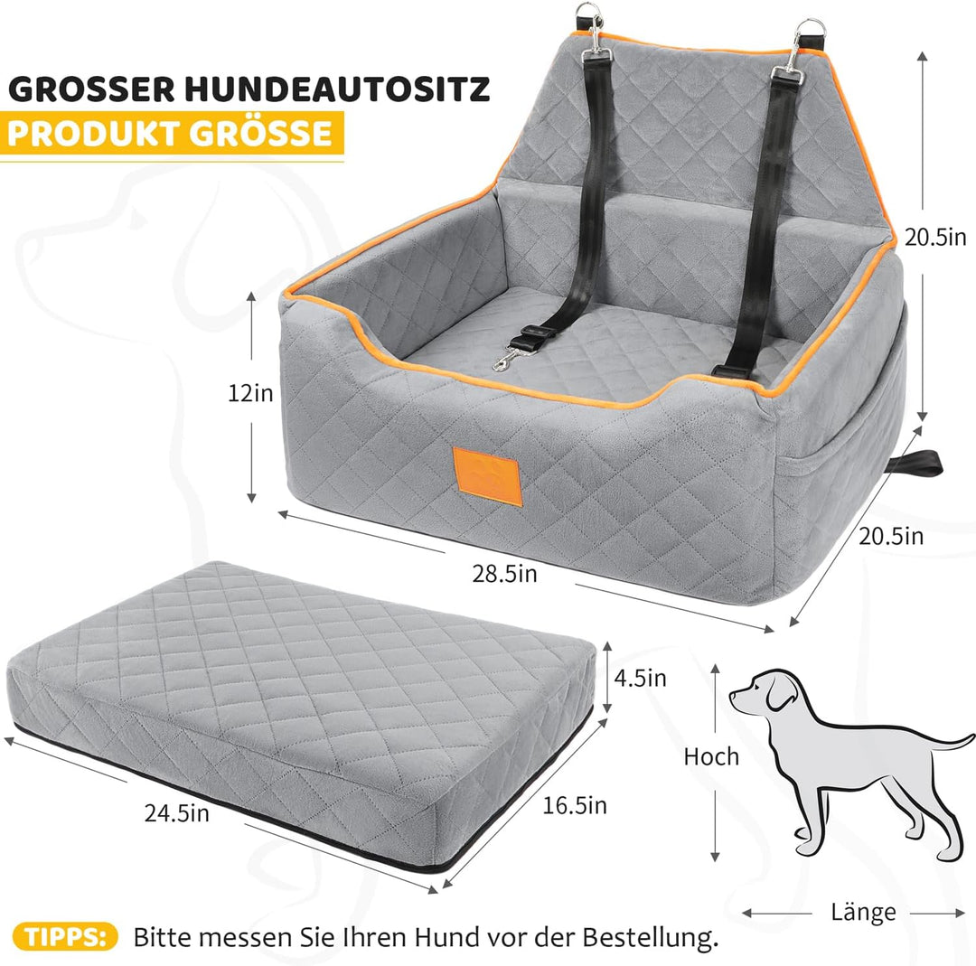 GL GLENSLAVE Hundesitz für grosse/mittlere Hund, Hundeerhöhungssitz unter 55Lbs oder 2 kleine Hunde,