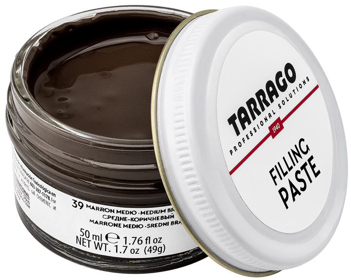 Tarrago | Gefülltes Nudelglas 50 ml | Füllpaste zur Reparatur von Leder, Kunstleder und Gummi Mittel