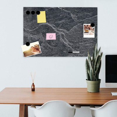 Navaris Magnettafel Magnetpinnwand Memoboard zum Beschriften - 60x40 cm Notiztafel div. Designs - Ta