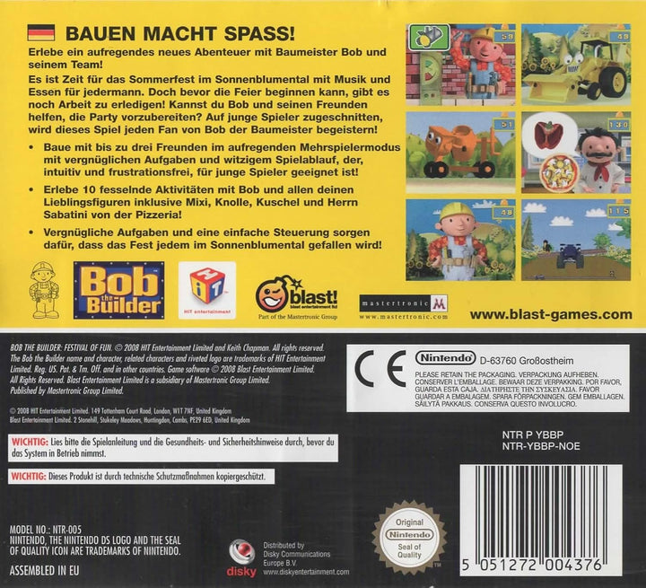 Bob der Baumeister: Fest der Freude Nintendo DS, Nintendo DS