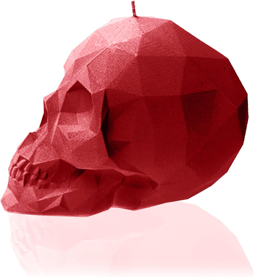 Candellana Kerze Kleiner Schädel Low Poly | Höhe: 7,5 cm | Rot | Totenkopf | Handgemacht in der EU 7