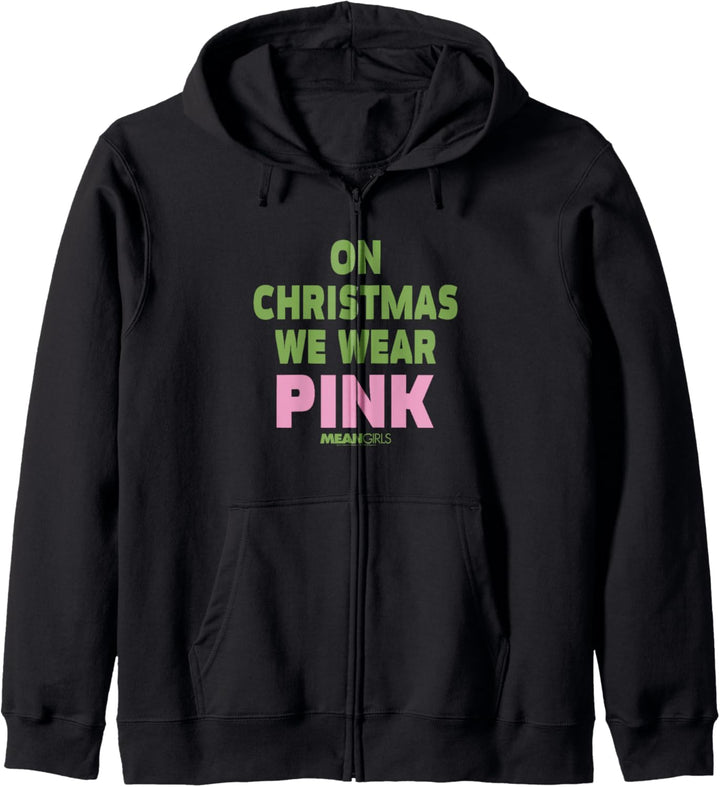 Mean Girls On Christmas tragen wir Rosa Kapuzenjacke