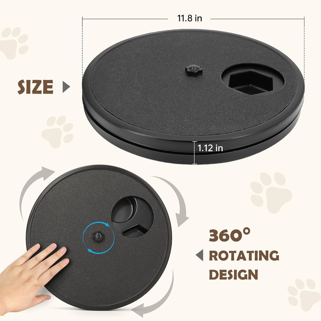 Krallenschleifer für Hunde – 360° Drehbares Kratzbrett mit Leckerlibox, Stressfreies Nagelfeilenbret