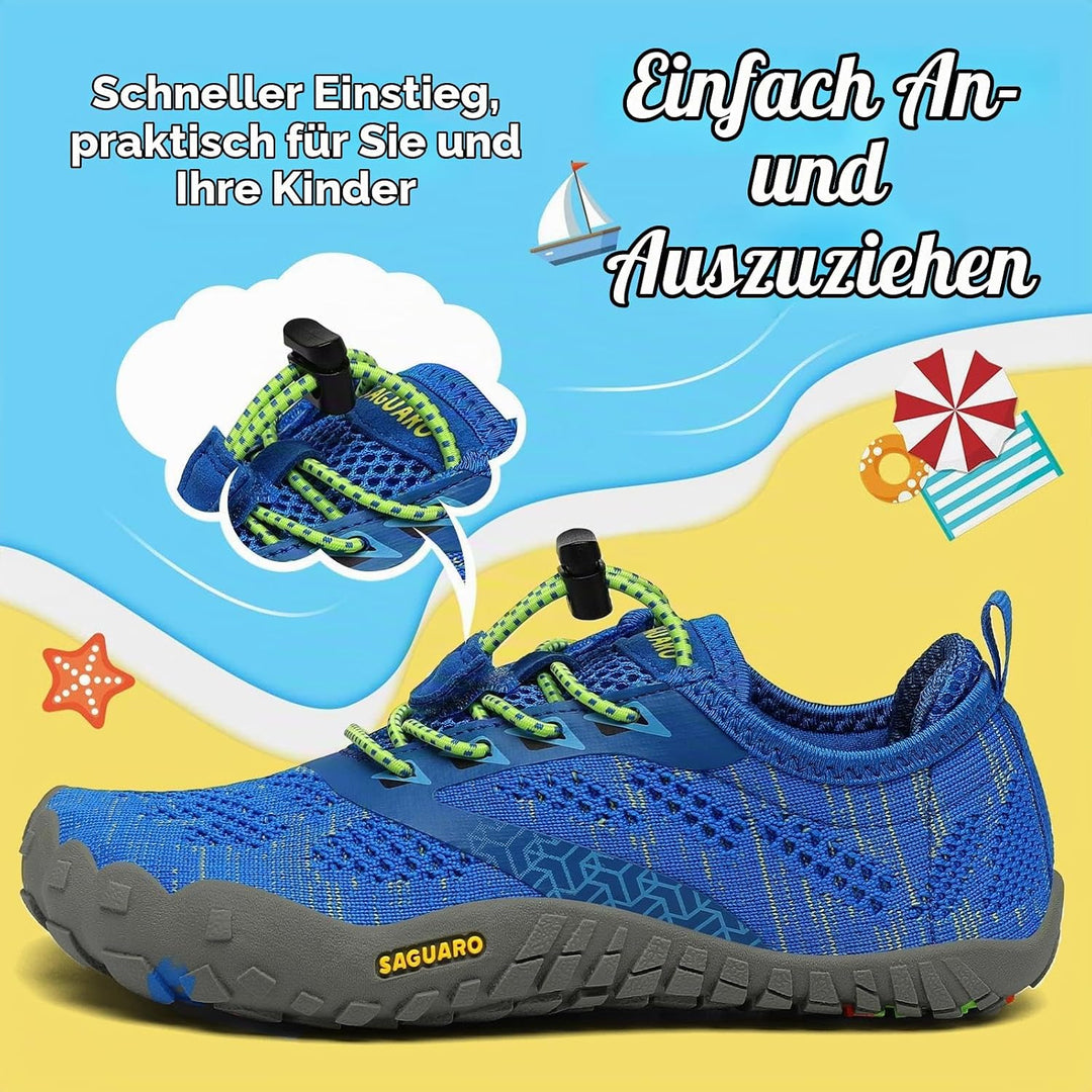 SAGUARO Kinder Barfussschuhe Schnell Trocknend Badeschuhe, 24-36 EU 26 EU Blau, 26 EU Blau