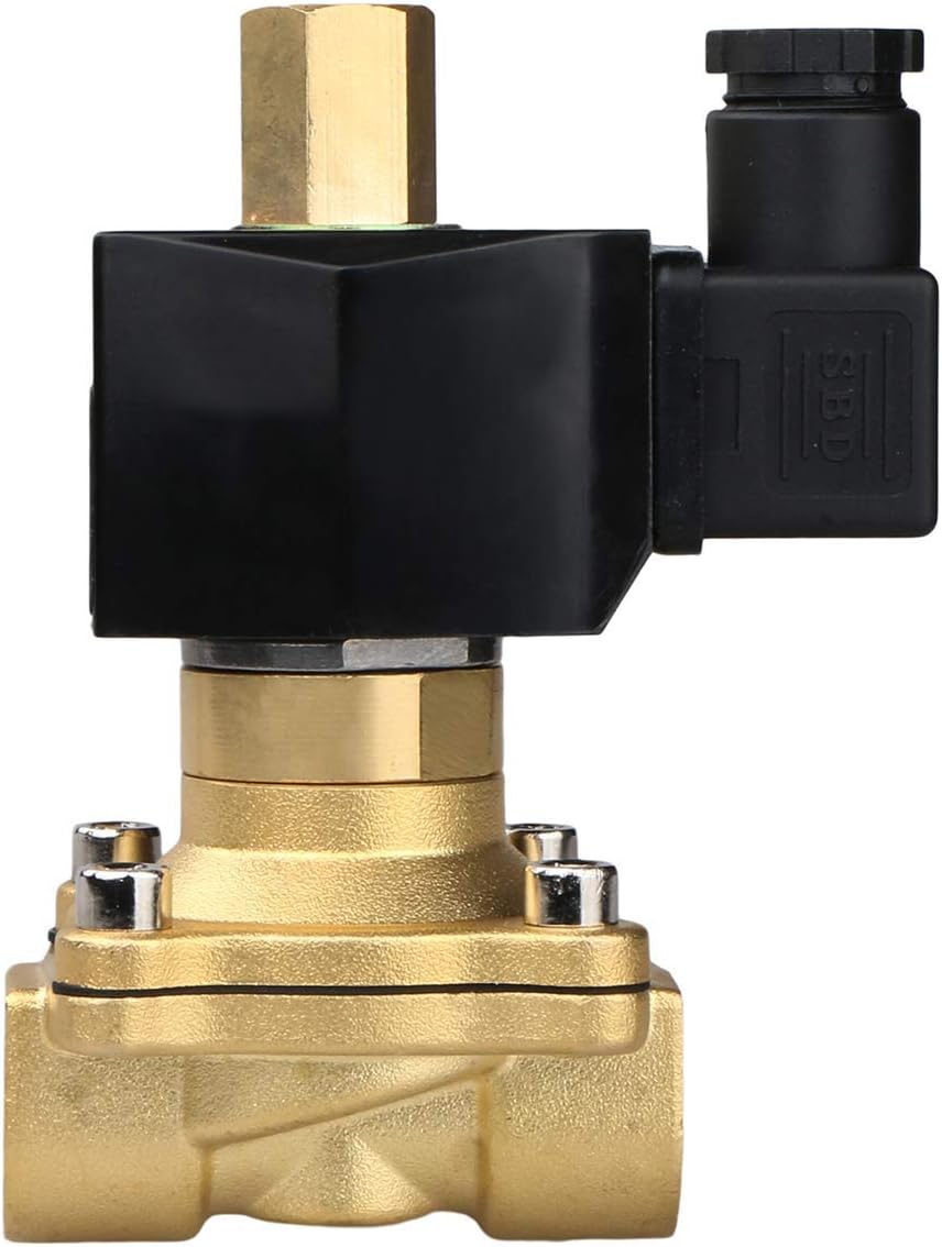 U.S. Solid 1/2" G 220V AC Messing Magnetventil Halb-direktes für Wasser Luft Gas Öl NO Stromlos offe