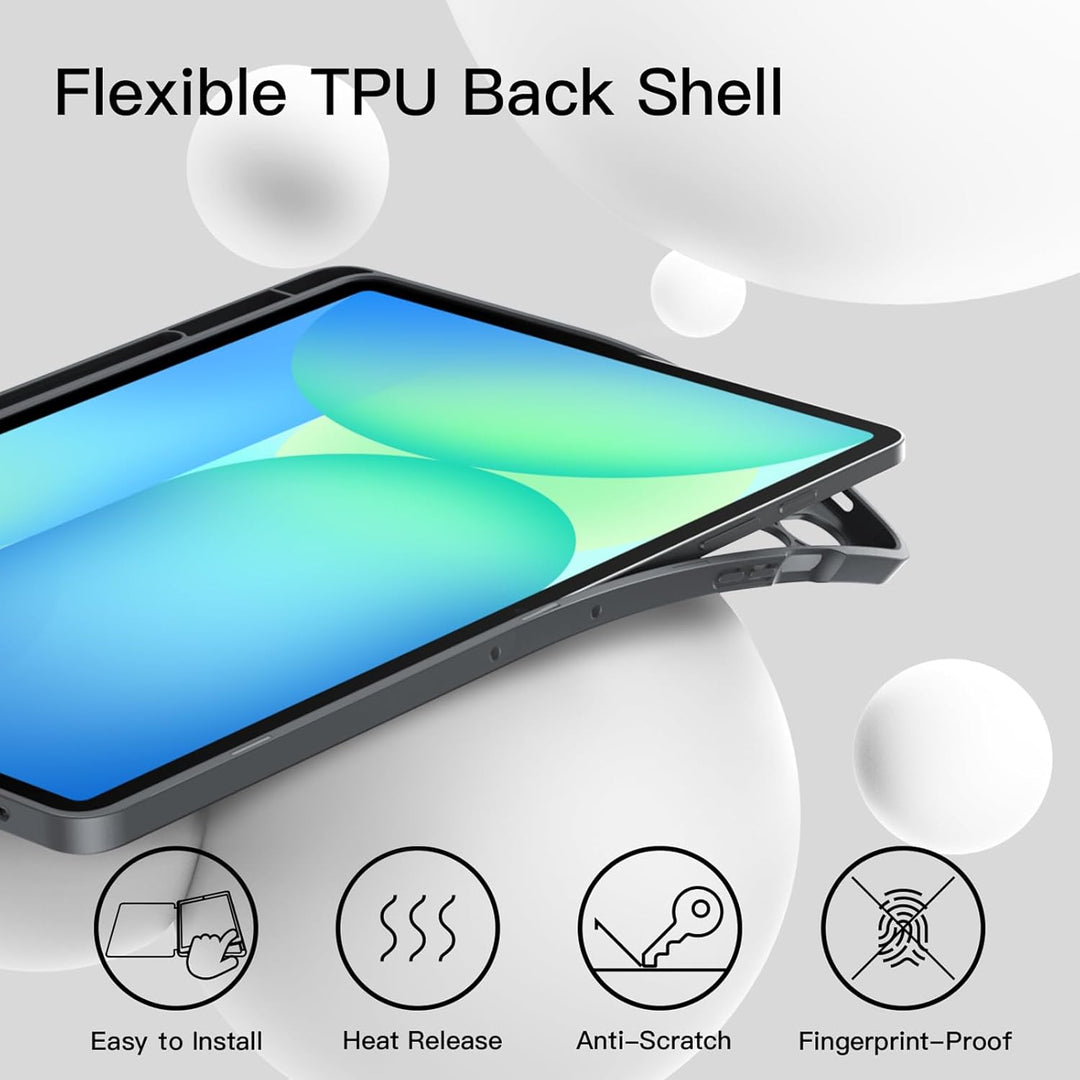 JETech Hülle für Samsung Galaxy Tab S10 FE Plus/S10 FE+ 13,1 Zoll mit S Pen Halter, Weiche TPU Tri-F