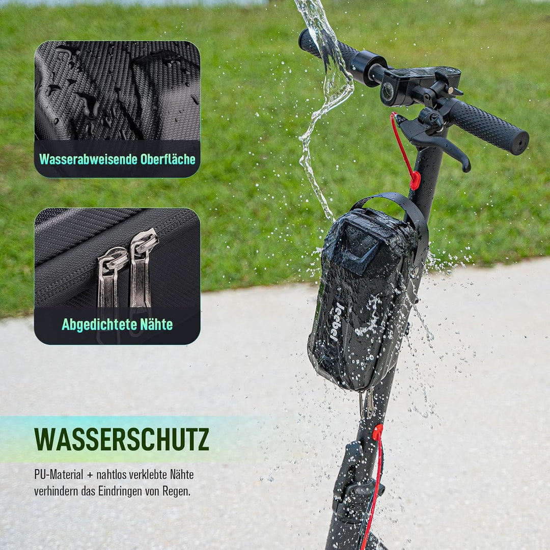 Jeebel 3/4/5L E Scooter Tasche, Grosse Kapazität wasserdichte Lenkertasche mit Schnellverschluss-Mon