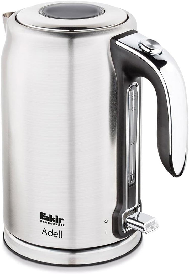 Fakir 4005001 Adell – Wasserkocher aus Edelstahl I Wasserkocher 1,7 Liter I,Langlebiger Wasserkocher
