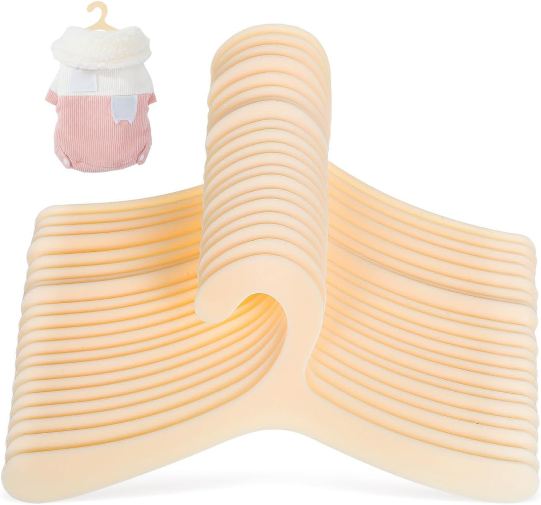 Yardwe Haustier Kleiderbügel 19 cm – 40 Stück rutschfeste Kunststoffbügel Für Hundemantel Und Katzen