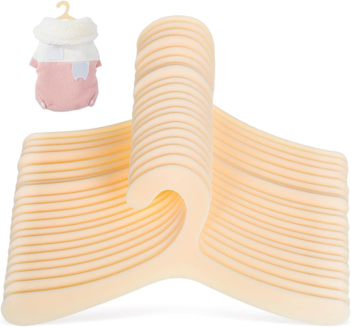 Yardwe Haustier Kleiderbügel 19 cm – 40 Stück rutschfeste Kunststoffbügel Für Hundemantel Und Katzen