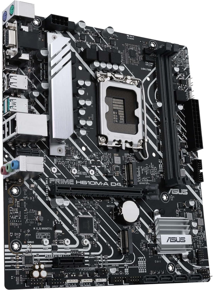 ASUS Prime H610M-A D4-CSM Business Mainboard Sockel Intel LGA 1700 (mATX, PCIe 4.0, 1Gb Ethernet, AS