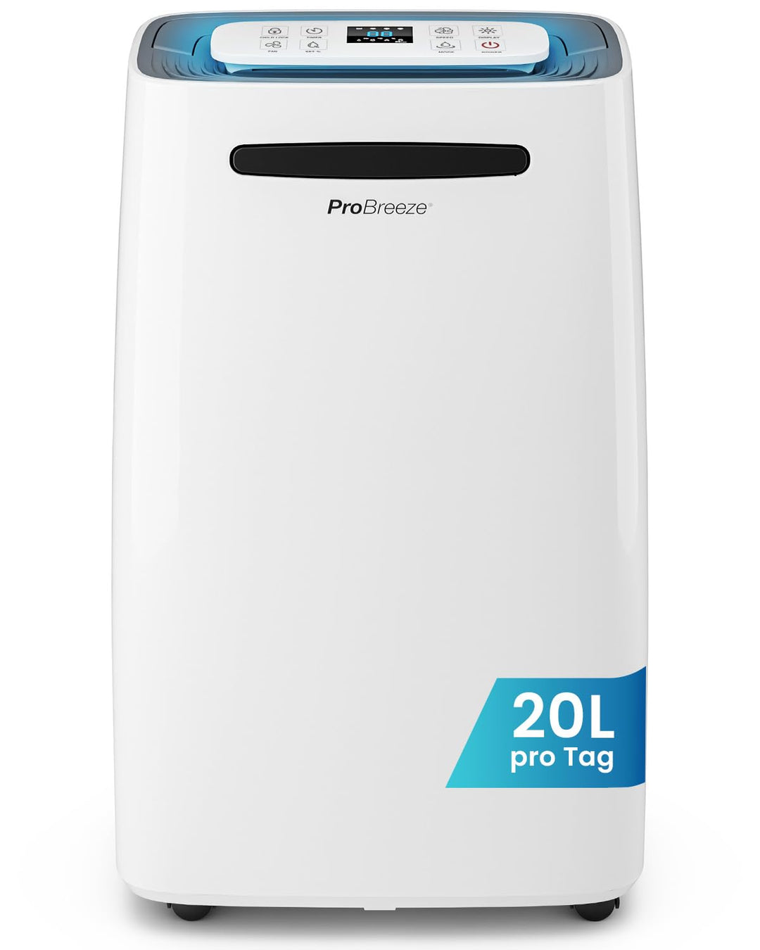 Pro Breeze Luftentfeuchter 20L in 24h Entfeuchtungsleistung - Raumgrösse ca. 195m³ (~30 m²) - mit 4