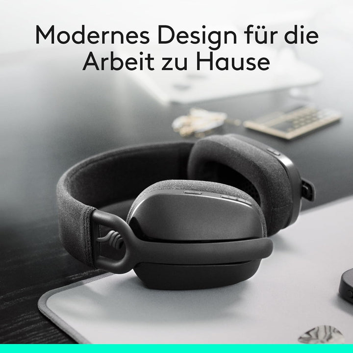 Logitech Zone Vibe 100 Leichte, kabellose Over-Ear-Kopfhörer mit geräuschunterdrückendem Mikrofon, M