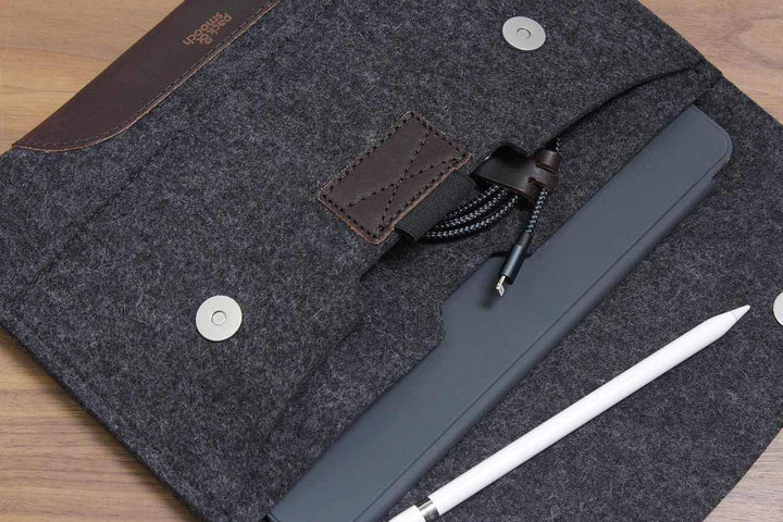 Pack & Smooch Für iPad Pro 9.7" / iPad 9.7" | Hülle Sleeve Case | 100% Wollfilz Pflanzlich Gegerbtes