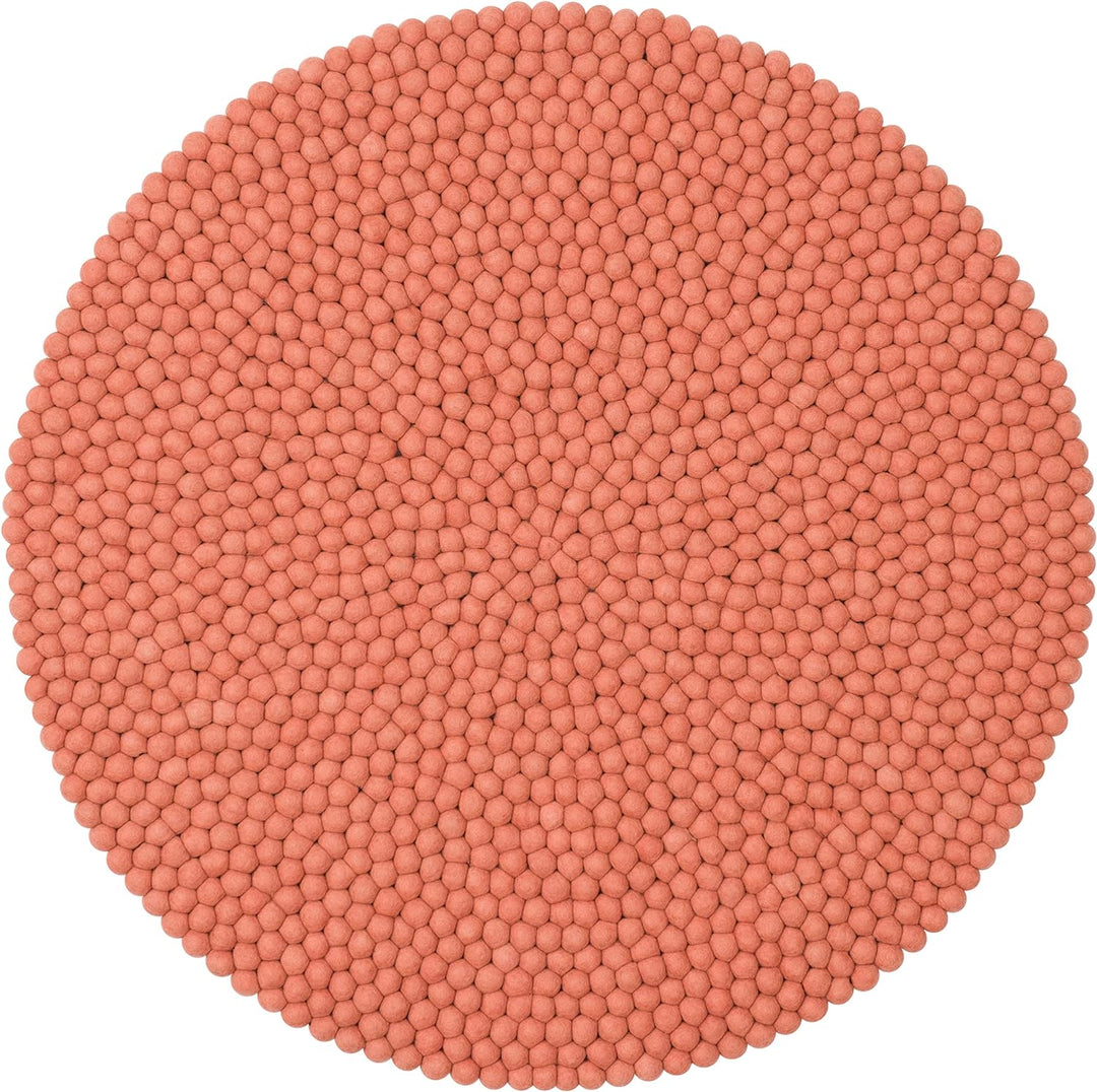 myfelt Lea Filzkugelteppich — Ø 50 cm, ideal für Schlaf-, Wohn-, Kinderzimmer, Flur & Bad Ø 50 cm La