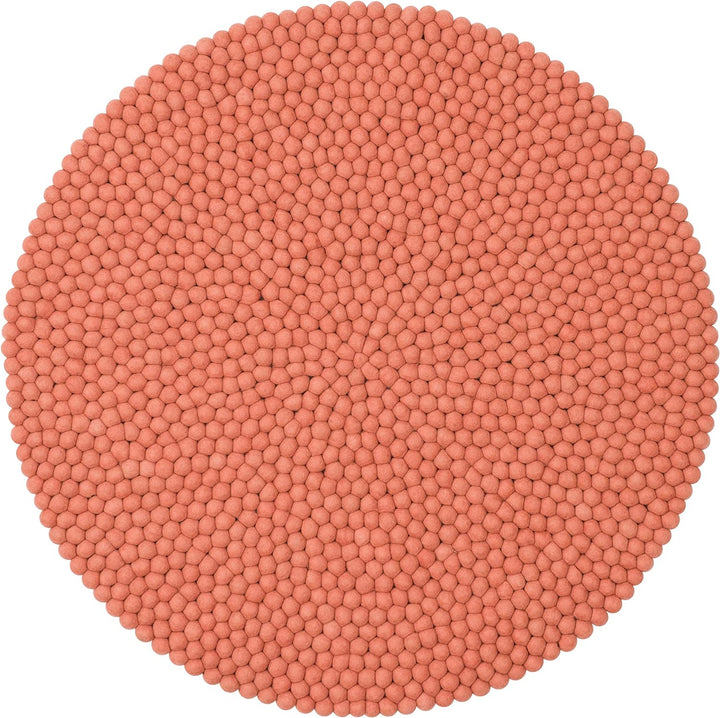 myfelt Lea Filzkugelteppich — Ø 50 cm, ideal für Schlaf-, Wohn-, Kinderzimmer, Flur & Bad Ø 50 cm La