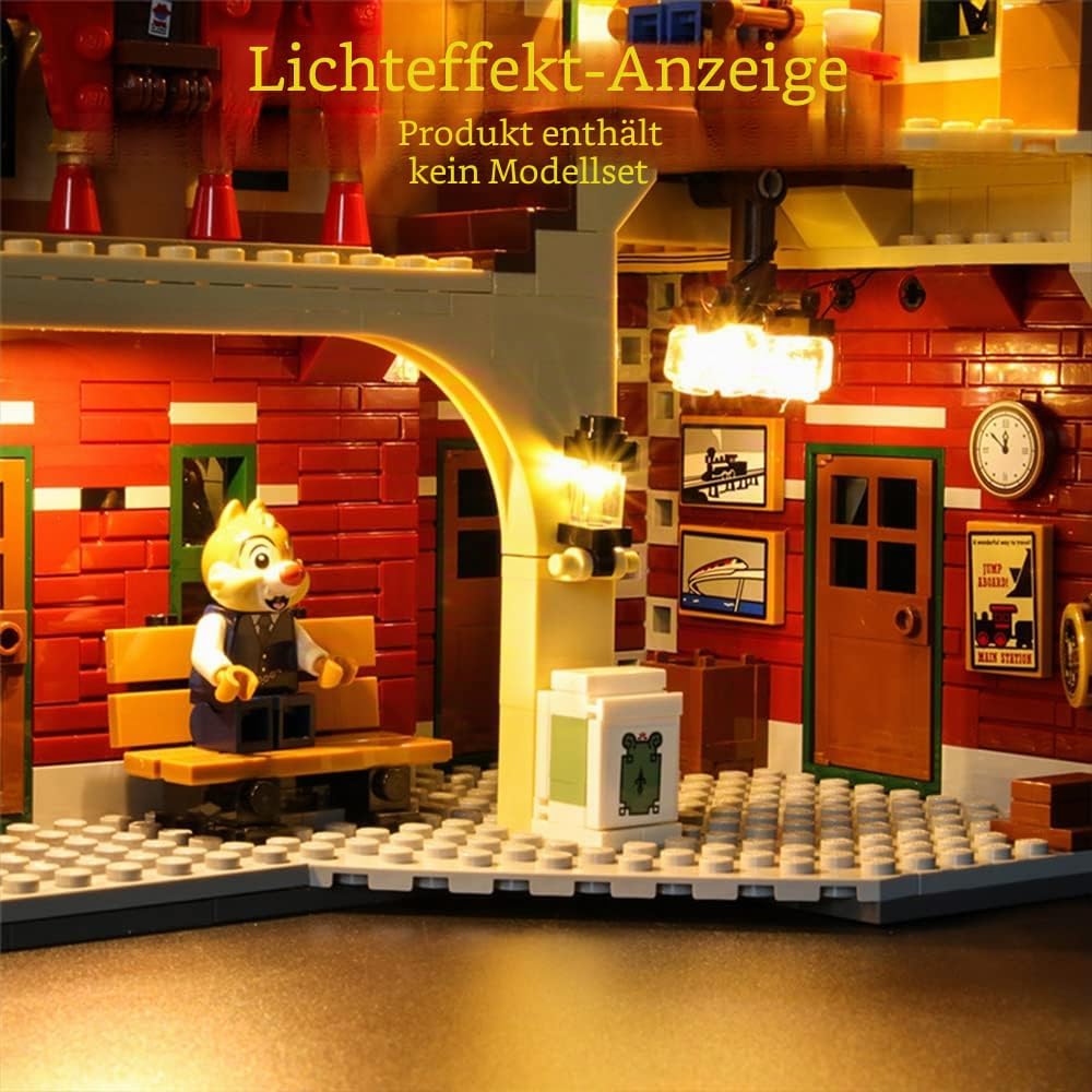 GEAMENT LED Licht-Set Kompatibel mit Lego Disney Zug mit Bahnhof (Disney Train and Station) - Beleuc