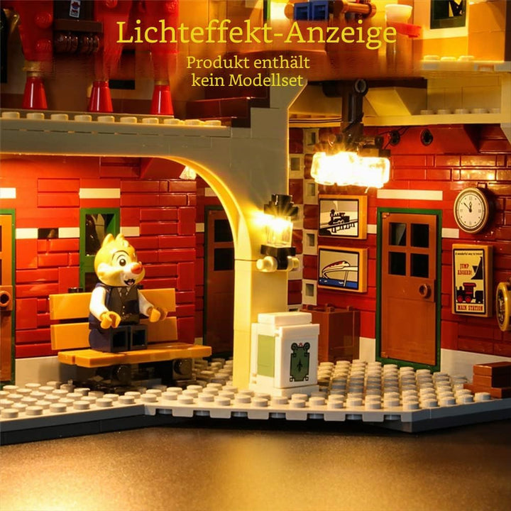 GEAMENT LED Licht-Set Kompatibel mit Lego Disney Zug mit Bahnhof (Disney Train and Station) - Beleuc
