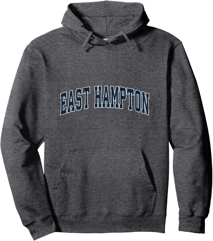 East Hampton New York NY Vintage Sports Design Navy Pullover Hoodie