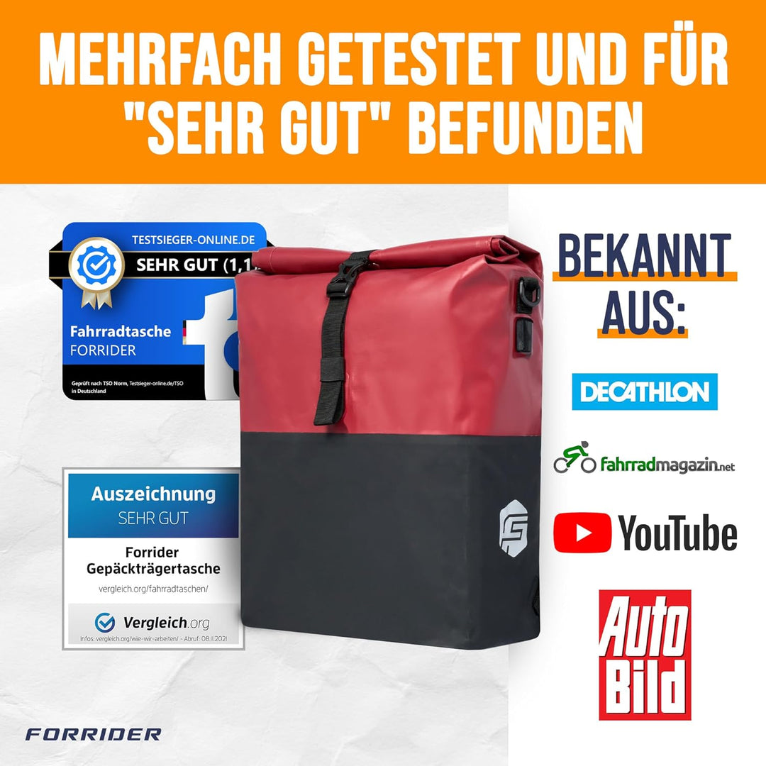 forrider fahrradtaschen für gepäckträger Forrider 3in1 Fahrradtasche für Gepäckträger mit Rucksack Wasserdicht –  techstudio.ch