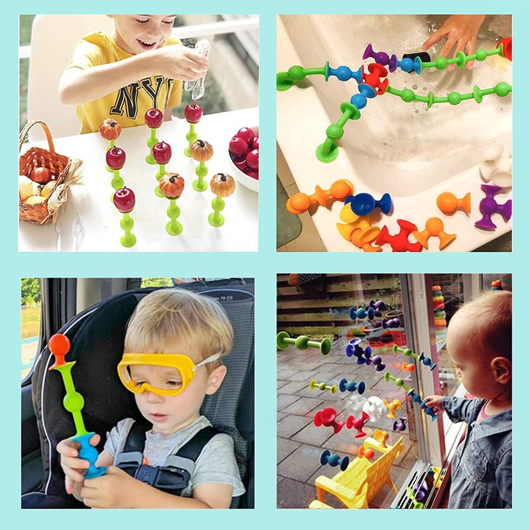 Saugnapf Spielzeug,48 Stück Montessori Badewannenspielzeug,Darts Sucker,Sucker Toy,Sauger Spielzeug,