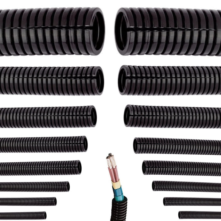 Megaastore Universeller Flexibles Wellrohr | Länge: 5 10 25 50 oder 100 m Kabelschutz Schutz Rohr Ge