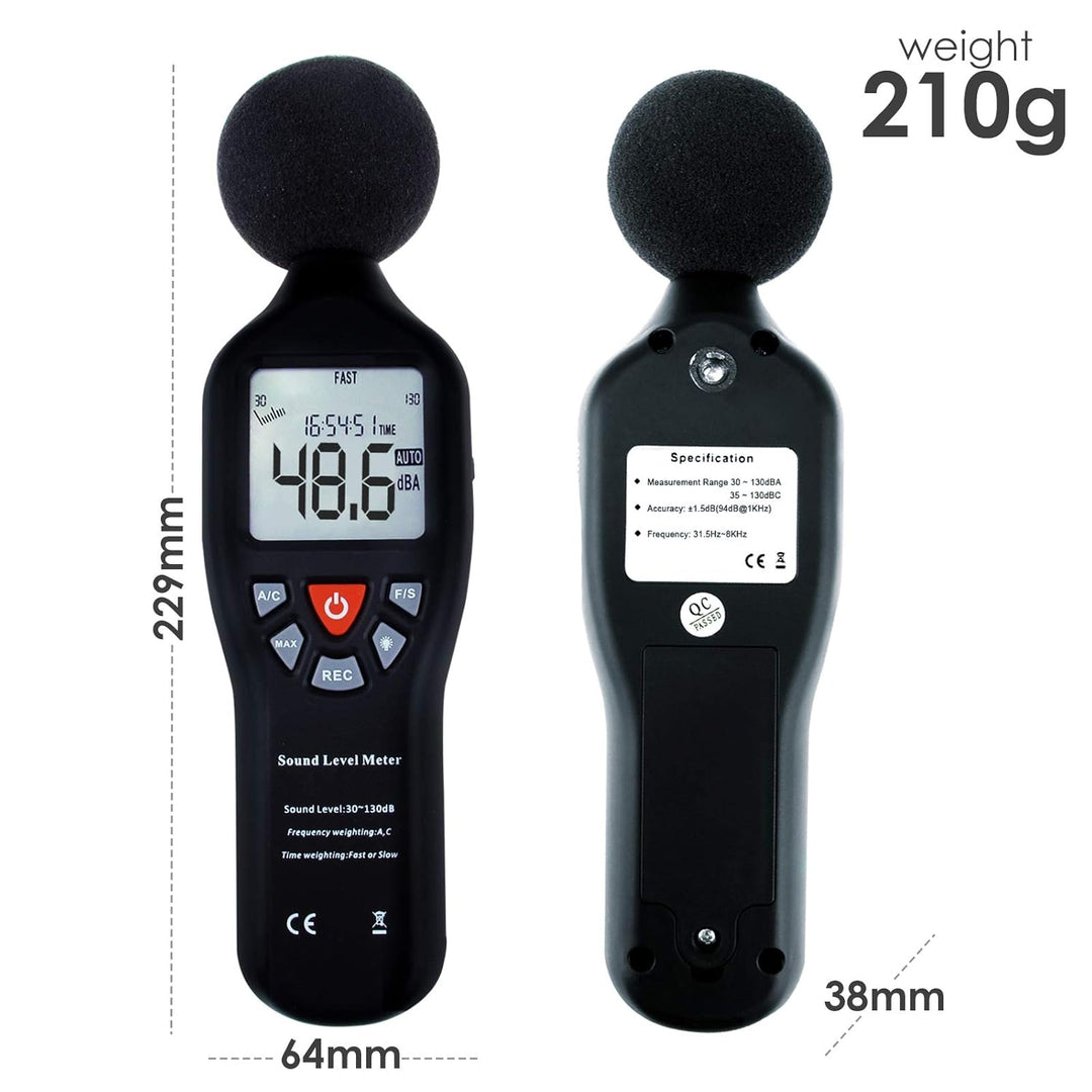 Instrument Kompakt Fachmann Digital Klang Niveau Meter Dezibel mit Hintergrundbeleuchtetes Anzeige H