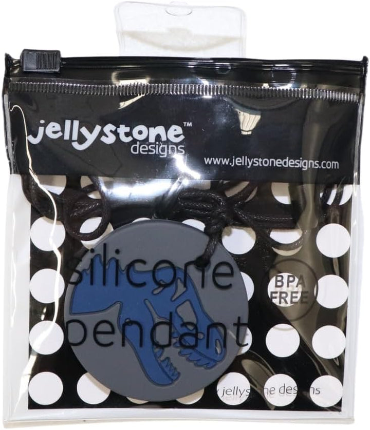 Jellystone Designs Dino Anhänger, Kaukette, grau/blau, Grau/Blau