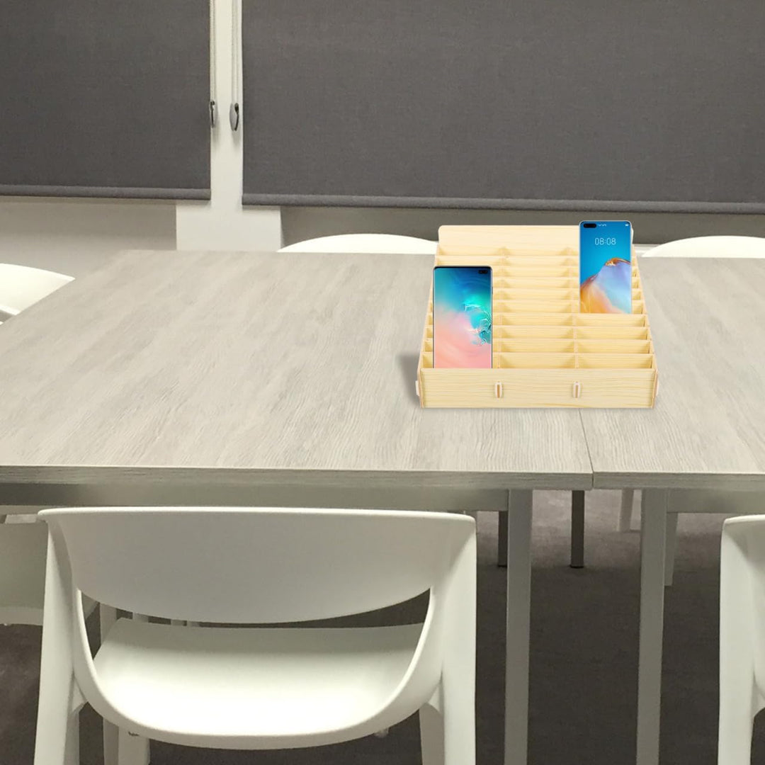 Operitacx Holz Handy Aufbewahrungsbox Mit 30 Fächern Mobile Phone Storage Box Für Klassenzimmer Und