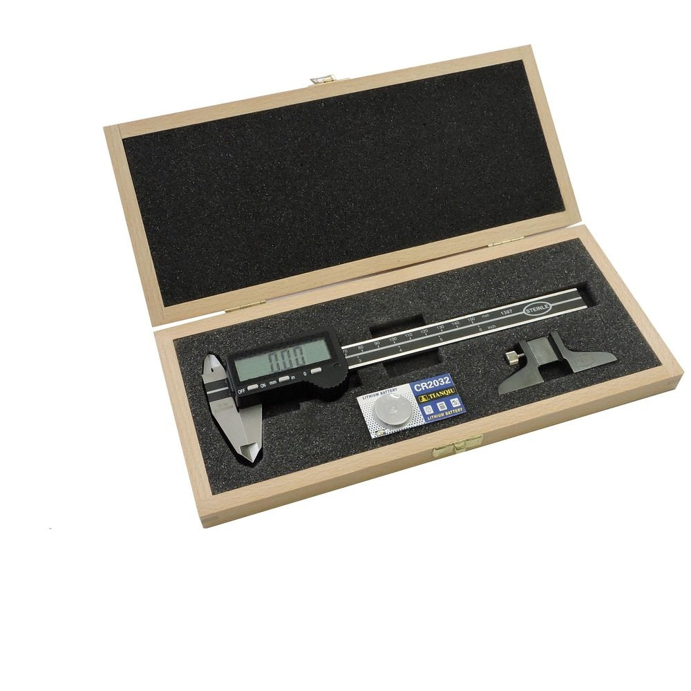 SET 2-tlg STEINLE Messschieber 1307 Digital - STEINLE Digital Messschieber 150 mm - STEINLE Tiefenme