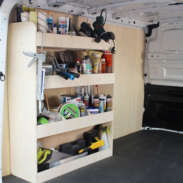 Vanify - Kompatibel mit Renault TRAFIC L1 2015+ Fahrzeugeinrichtung Fahrzeugregale, Fahrerseite hint