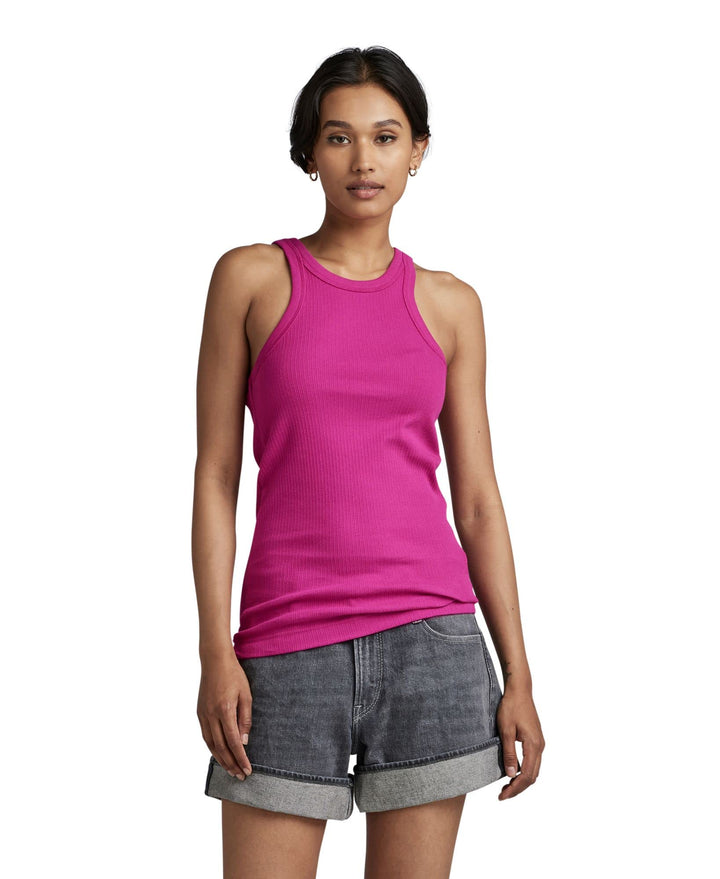 G-STAR RAW Damen Italian Army Ultra Slim Tanktop Tops XS Rosa (Fuchsia Red D22768-d289-d609), XS Ros