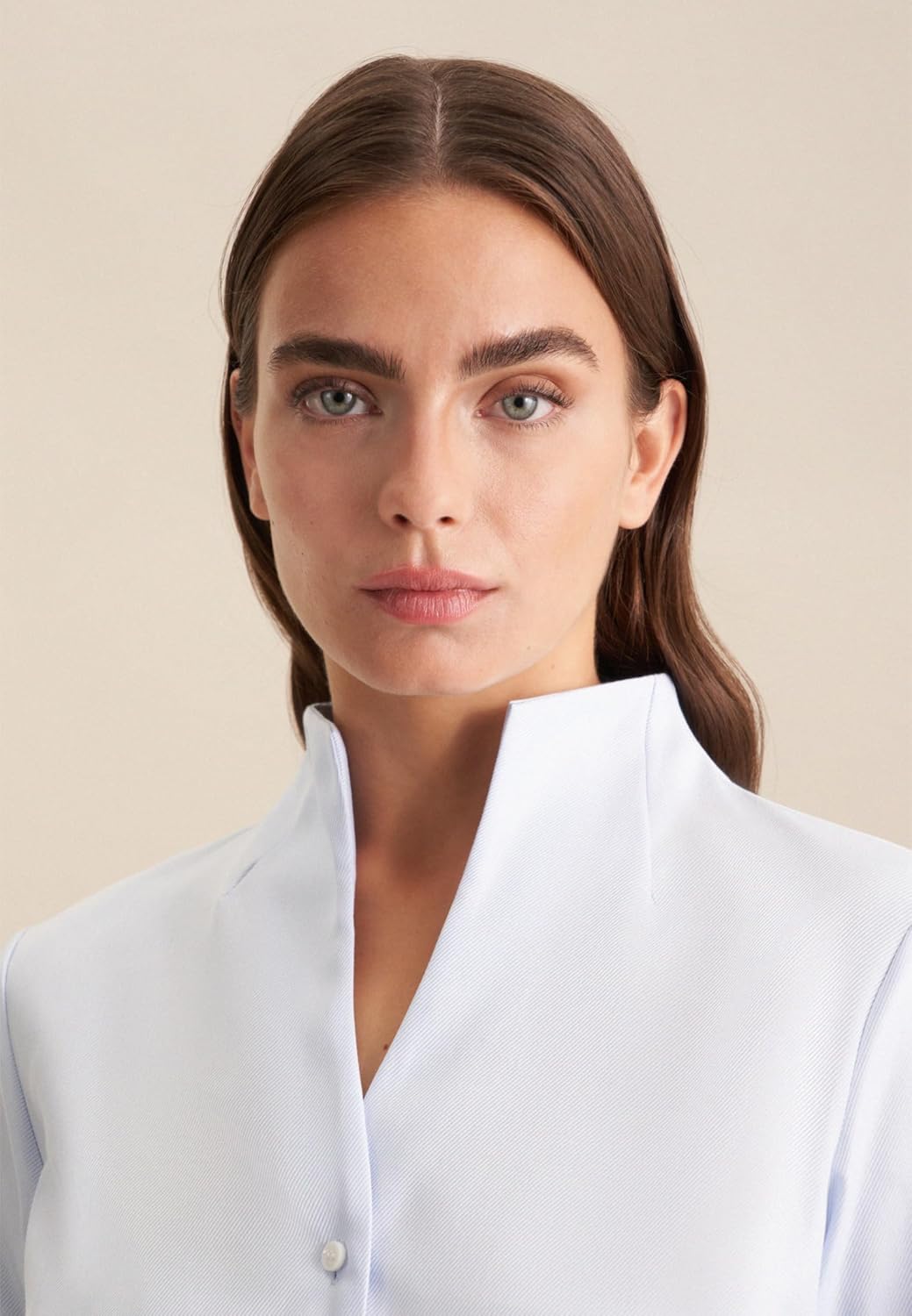 Seidensticker Damen Bluse - City Bluse - Bügelleicht - Kelchkragenbluse - Slim Fit - Langarm - 100%