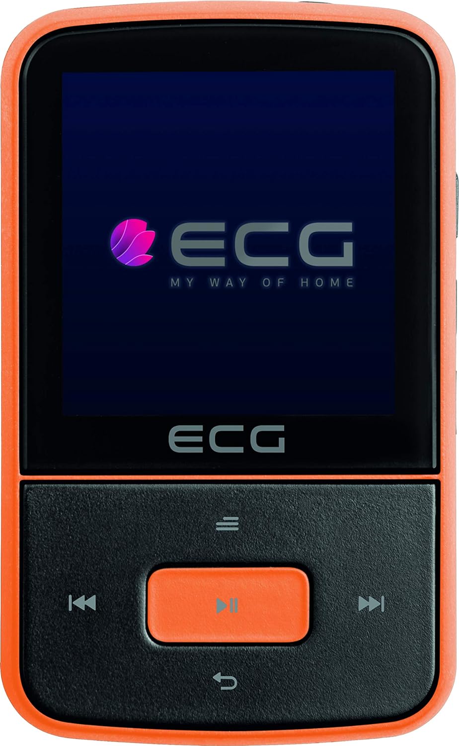 ECG PMP 30 8GB Black&Orange MP3/MP4-Player – Speicher 8 GB; 30 Vorwahlen für FM-Sender; MP3 von der