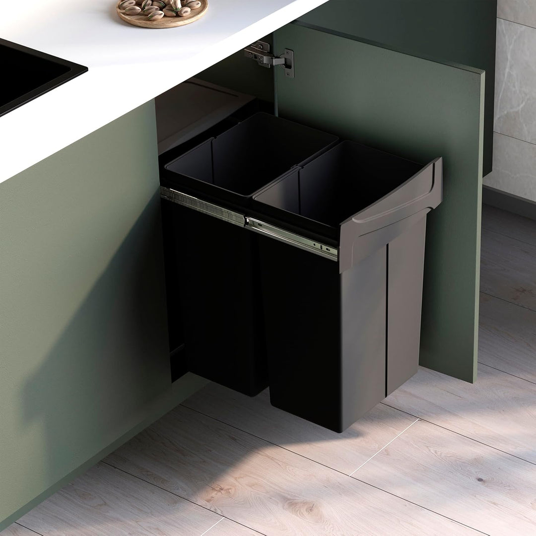 Emuca - RecyclingRecyclingbehälterRecycle zur Bodenmontage und manuellen Entnahme in Küchenzeilen, 2