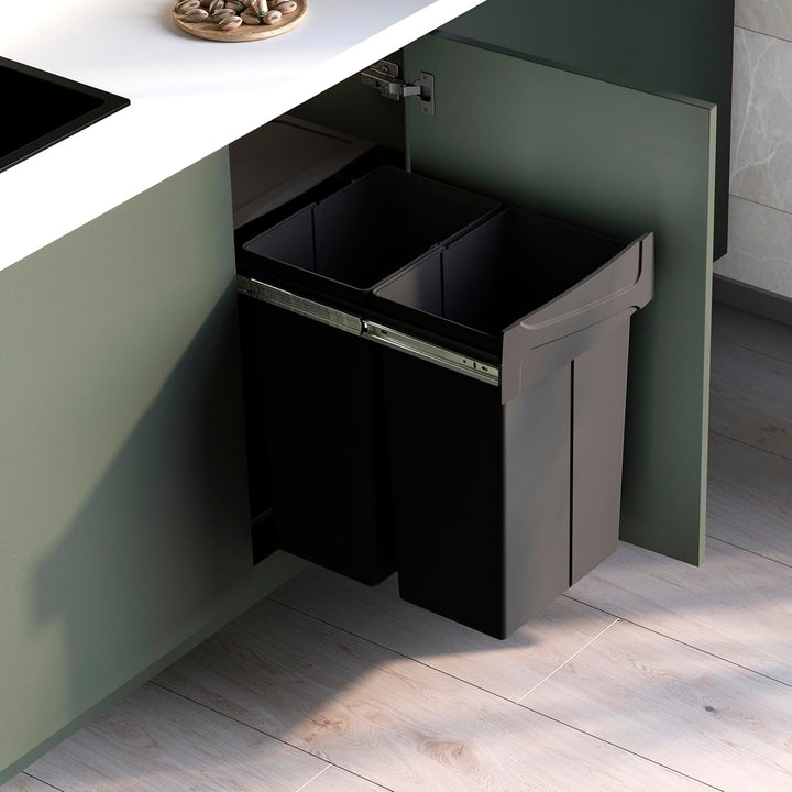 Emuca - RecyclingRecyclingbehälterRecycle zur Bodenmontage und manuellen Entnahme in Küchenzeilen, 2