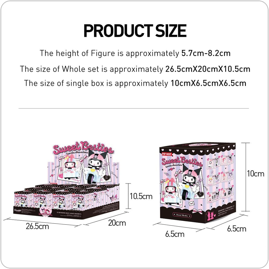 POP MART Sanrio Charaktere Blind Box Lovely Melody Kuromi Actionfiguren Sammlung Geschenk für Festiv