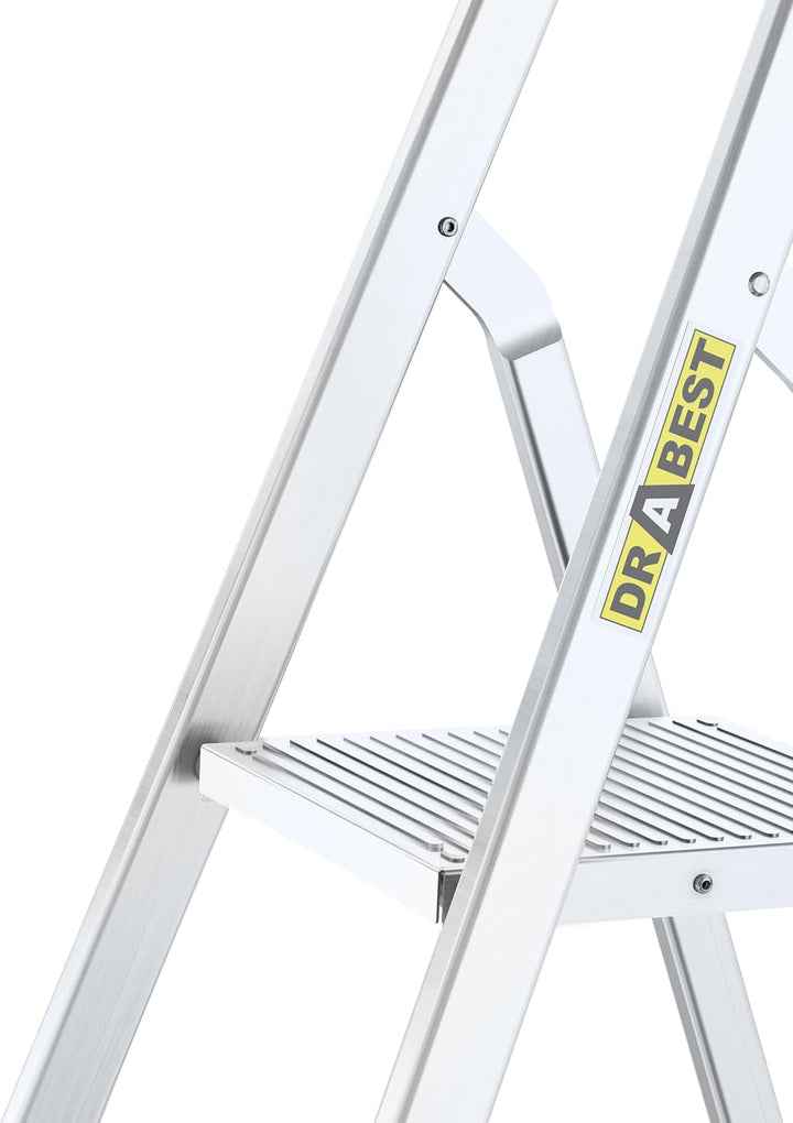 Drabest - Haushaltsleiter - Stehleiter - 7 Stufen - Arbeitshöhe 3,40m - Klappleiter aus Aluminium, m