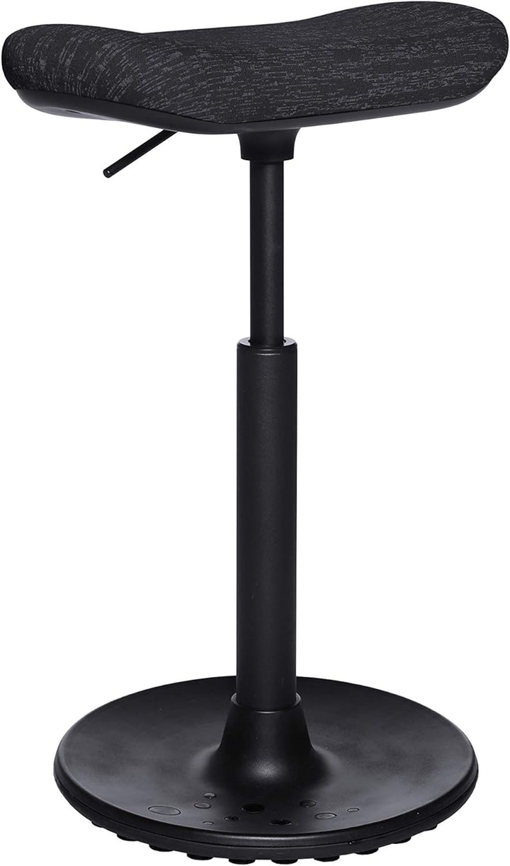 Topstar Sitness H2, Arbeitshocker, Stehhilfe, Drehhocker, Skateboardsitz, höhenverstellbar, Stoffbez