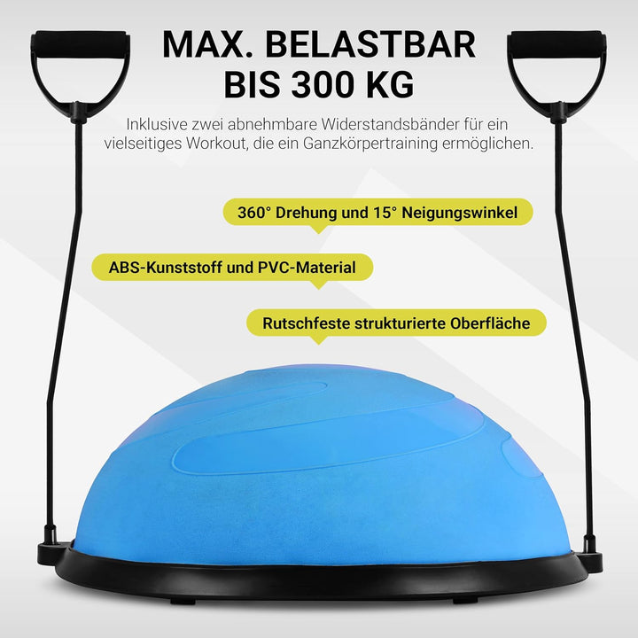 MSPORTS Balance Ball Trainer Premium | Gymnastikball + Expander & Pumpe - beidseitig nutzbar | Balan