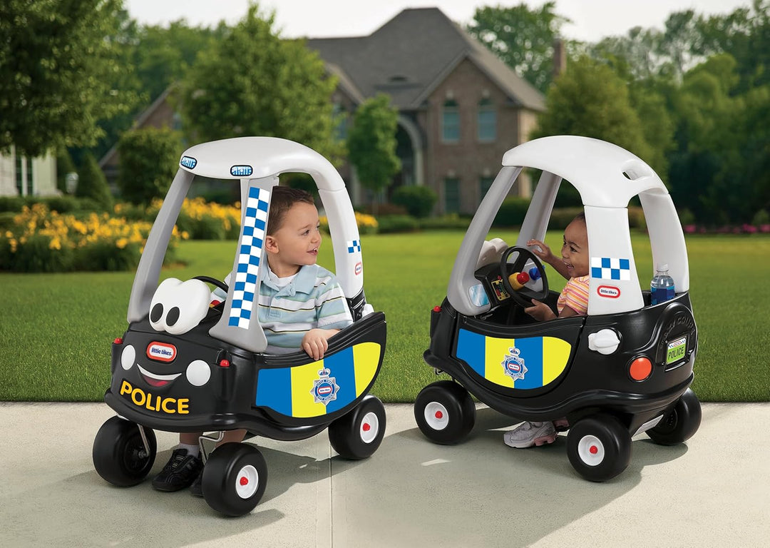 Little Tikes Polizei Cozy Coupé - Rutschfahrzeug mit Echter Hupe, Klickendem Zündschalter & Tankdeck
