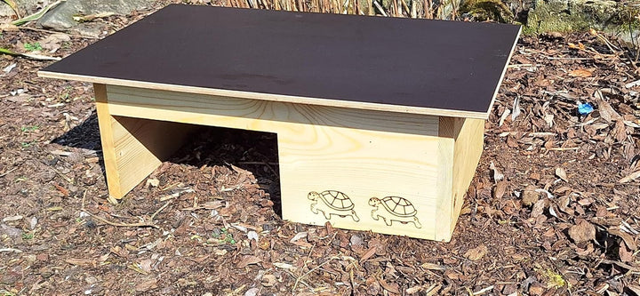 Premium Schildkrötenhaus (SH12) aus 20mm Vollholz - Schildkrötengehege Schildkröte Wetterfest