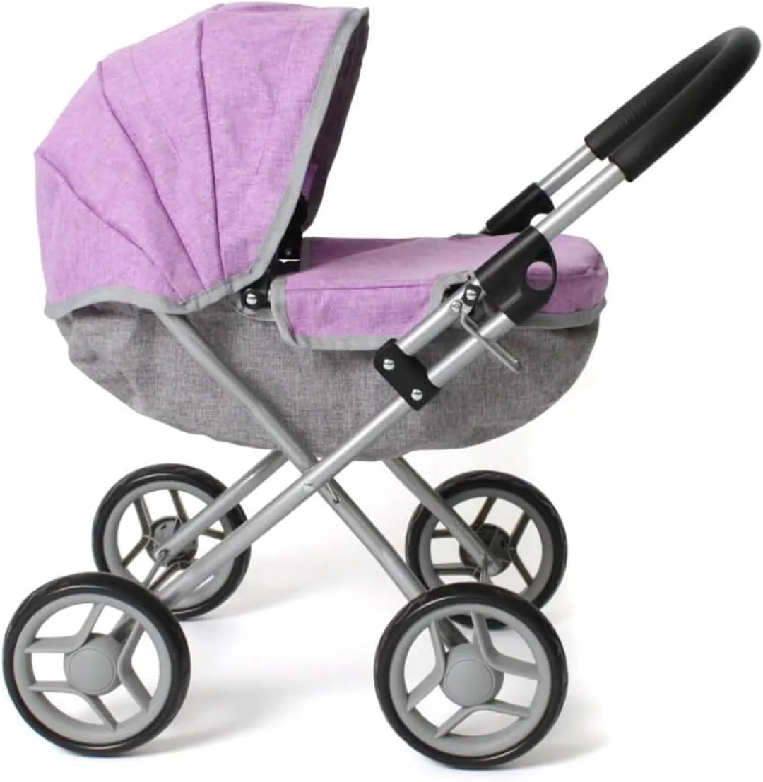 Bayer Chic 2000 Puppenwagen Lilli, Kleiner Puppenwagen für die jüngsten Puppenmuttis, Melange Lila,