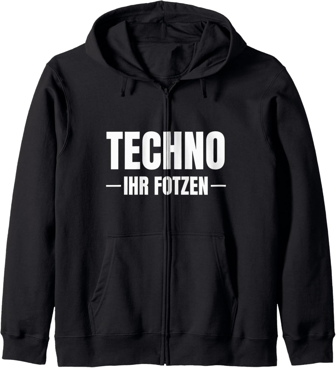Techno ihr Fotzen lustiges Rave Bass und Party Kapuzenjacke