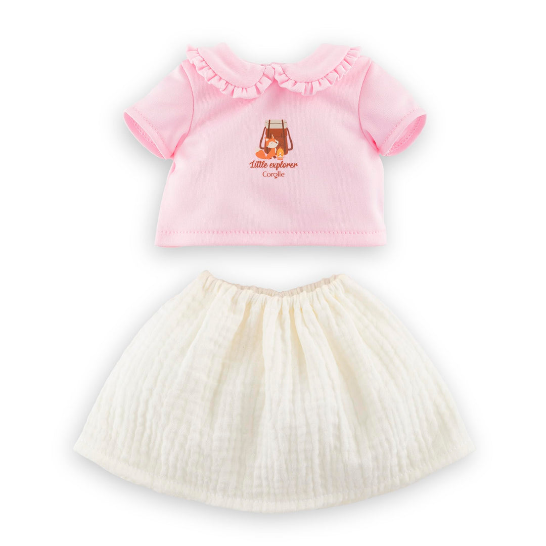 Corolle T-Shirt &amp; Rock, Kleiner Entdecker, Puppenkleidung, 36 cm, ab 2 Jahren, 9000141960