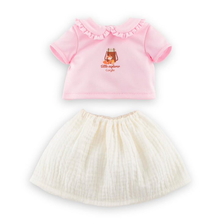 Corolle T-Shirt &amp; Rock, Kleiner Entdecker, Puppenkleidung, 36 cm, ab 2 Jahren, 9000141960